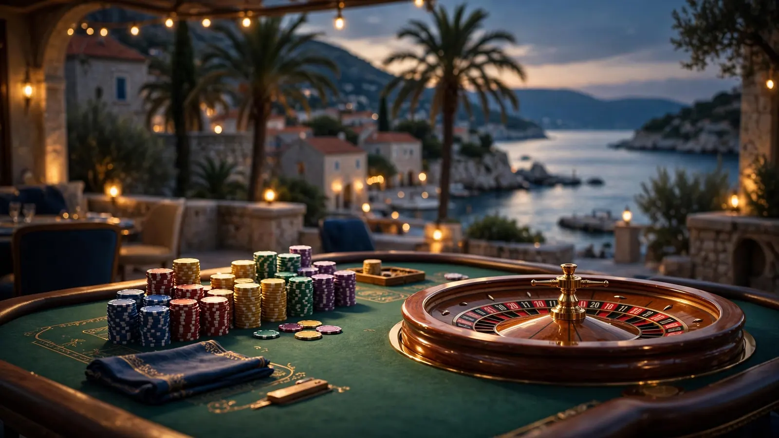 Stol s ruletom i žetonima u elegantnom hrvatskom casinu